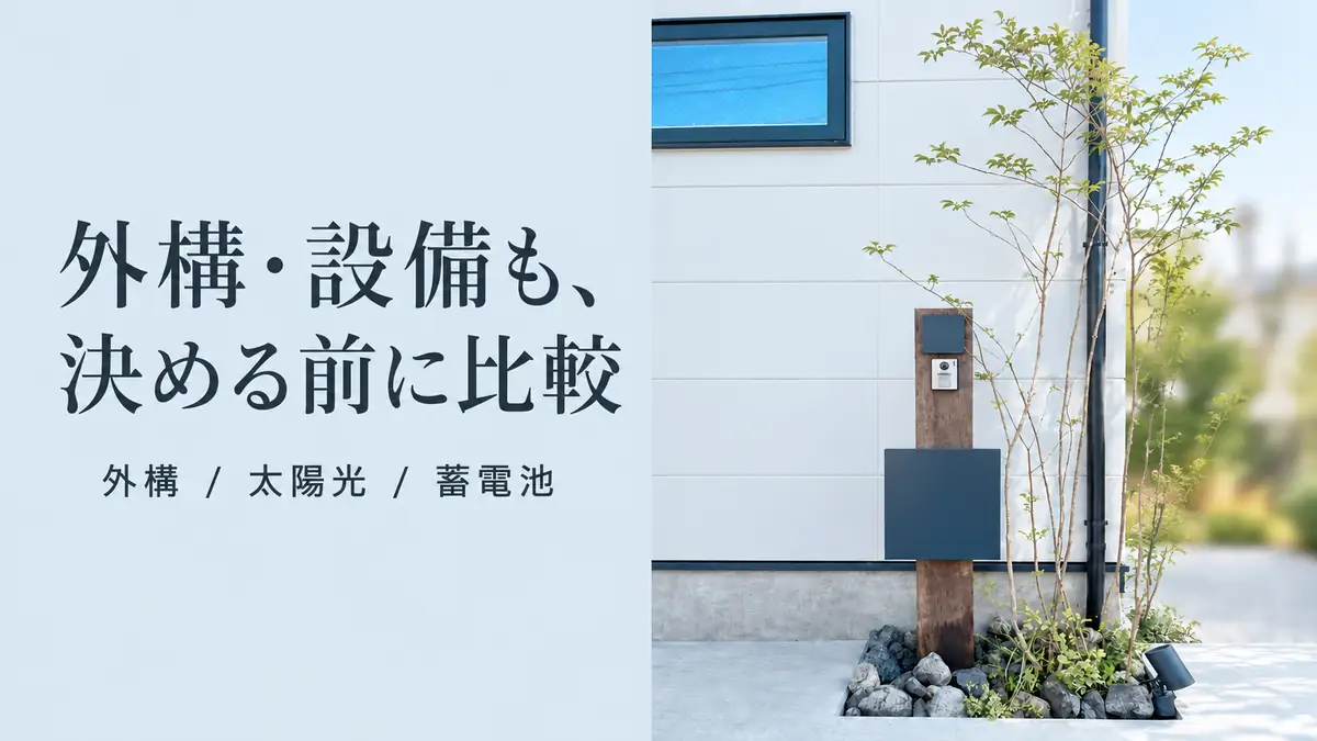 外構・太陽光・蓄電池は発注前に比較。はるHomeの植栽とポスト