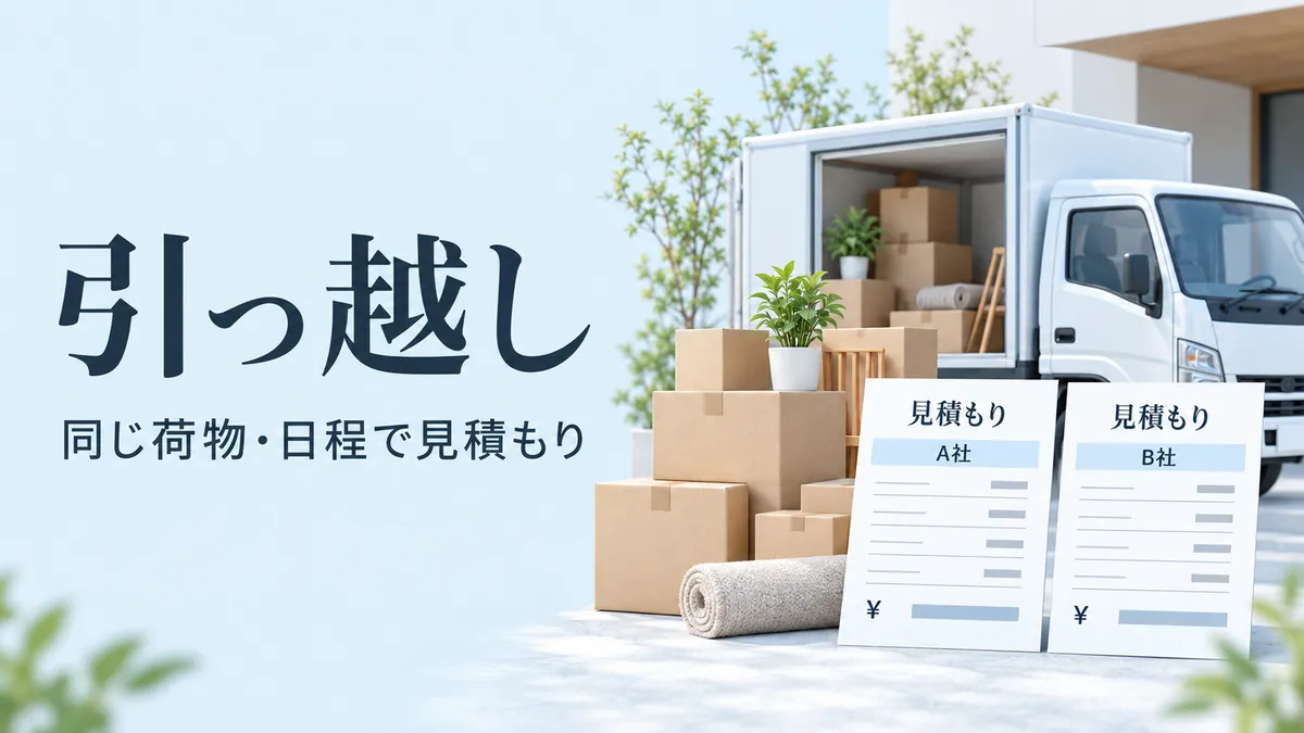 同じ荷物と日程で引っ越しの見積もりを比較