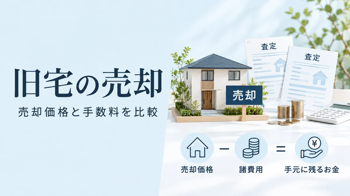 旧宅の売却価格と手数料を比較